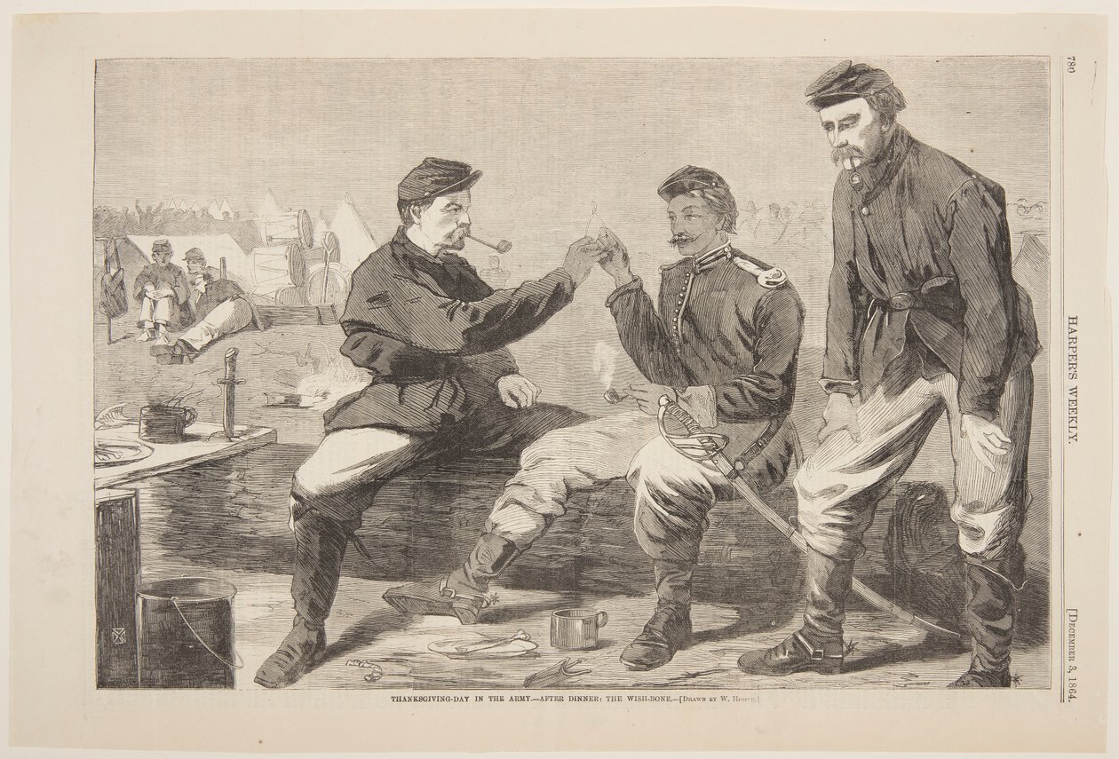 Thanksgiving-Day in the Army – After Dinner: The Wish-Bone by after Winslow Homer