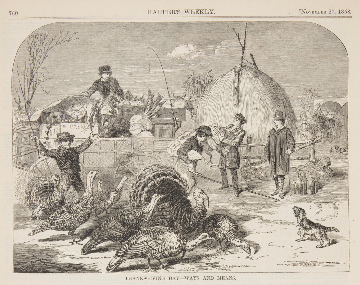 Thanksgiving Day – Ways and Means by after Winslow Homer