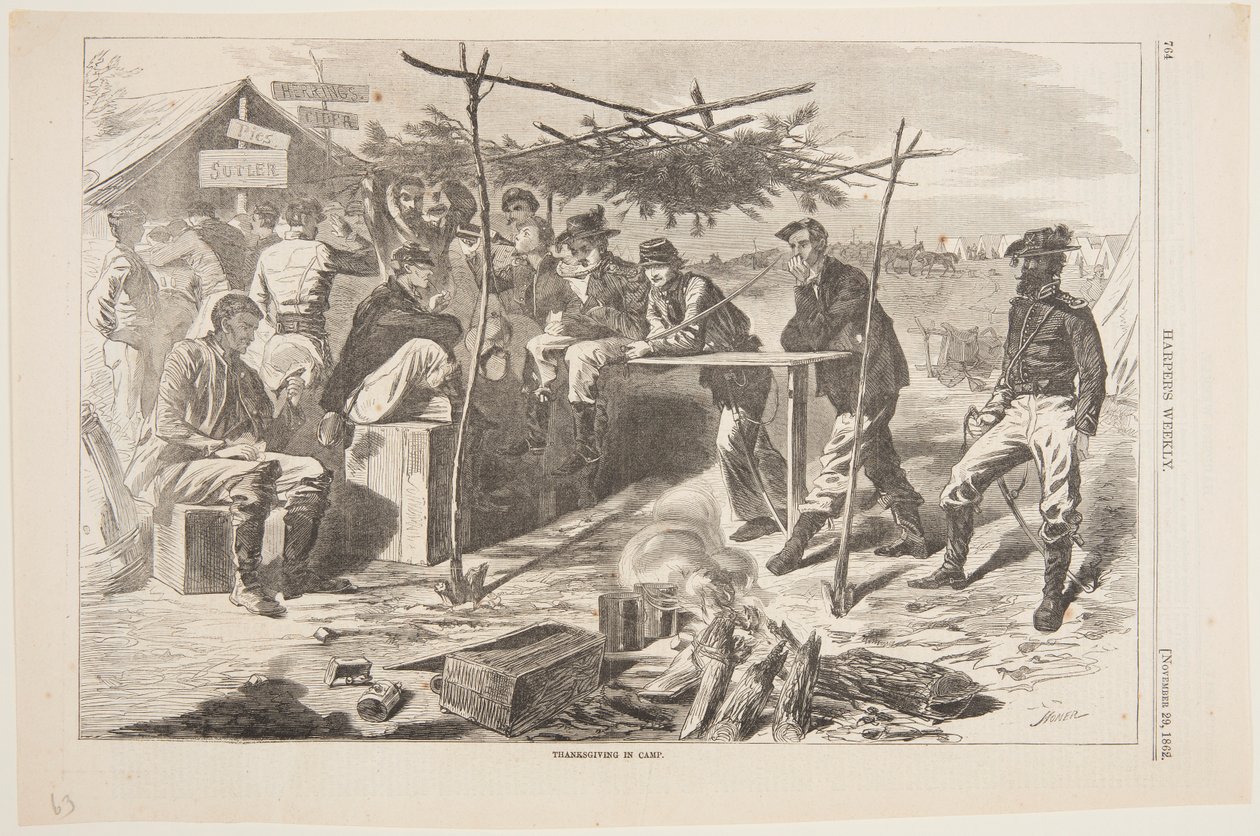 Thanksgiving in Camp by Winslow Homer