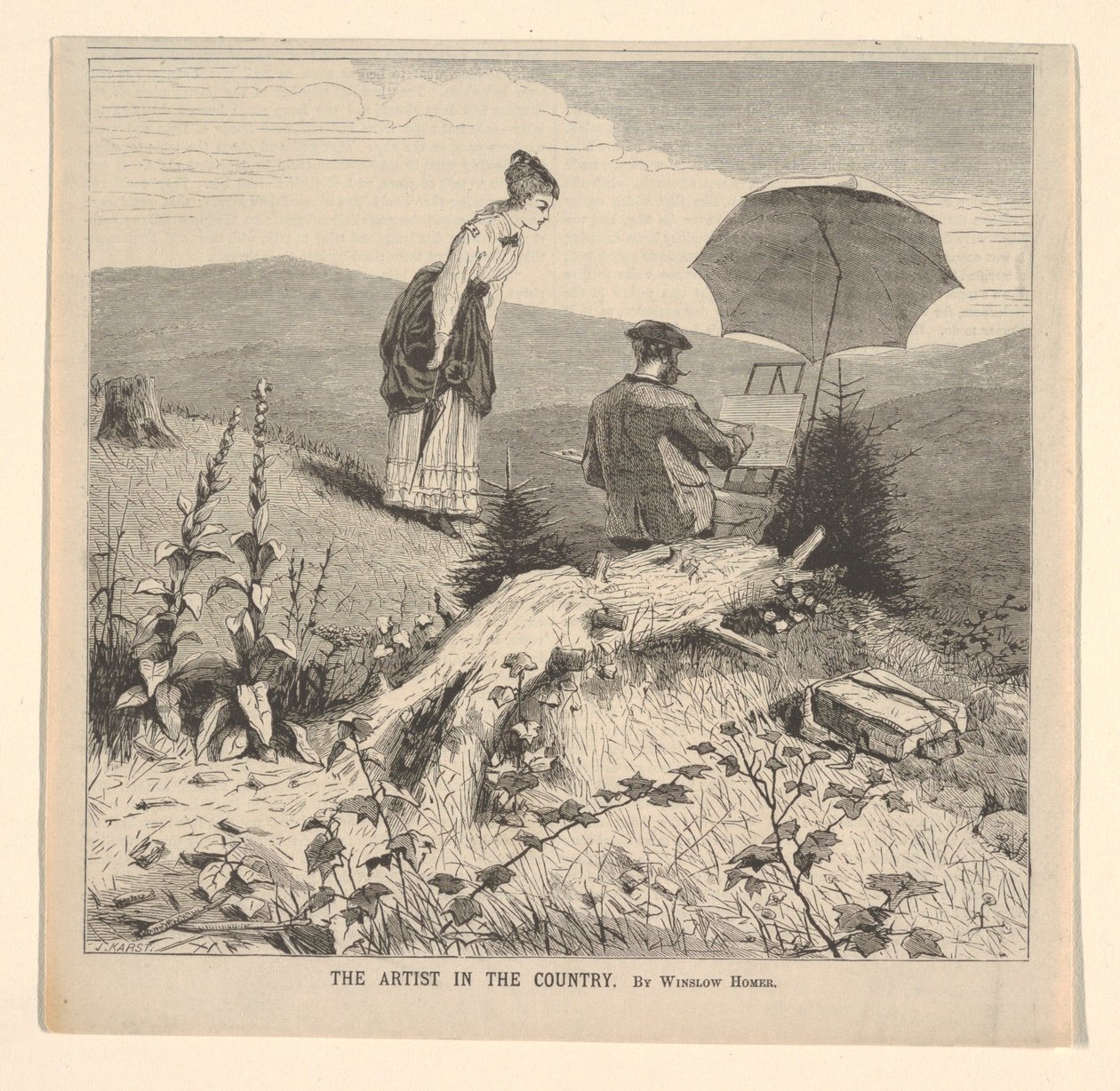The Artist in the Country, from Appletons