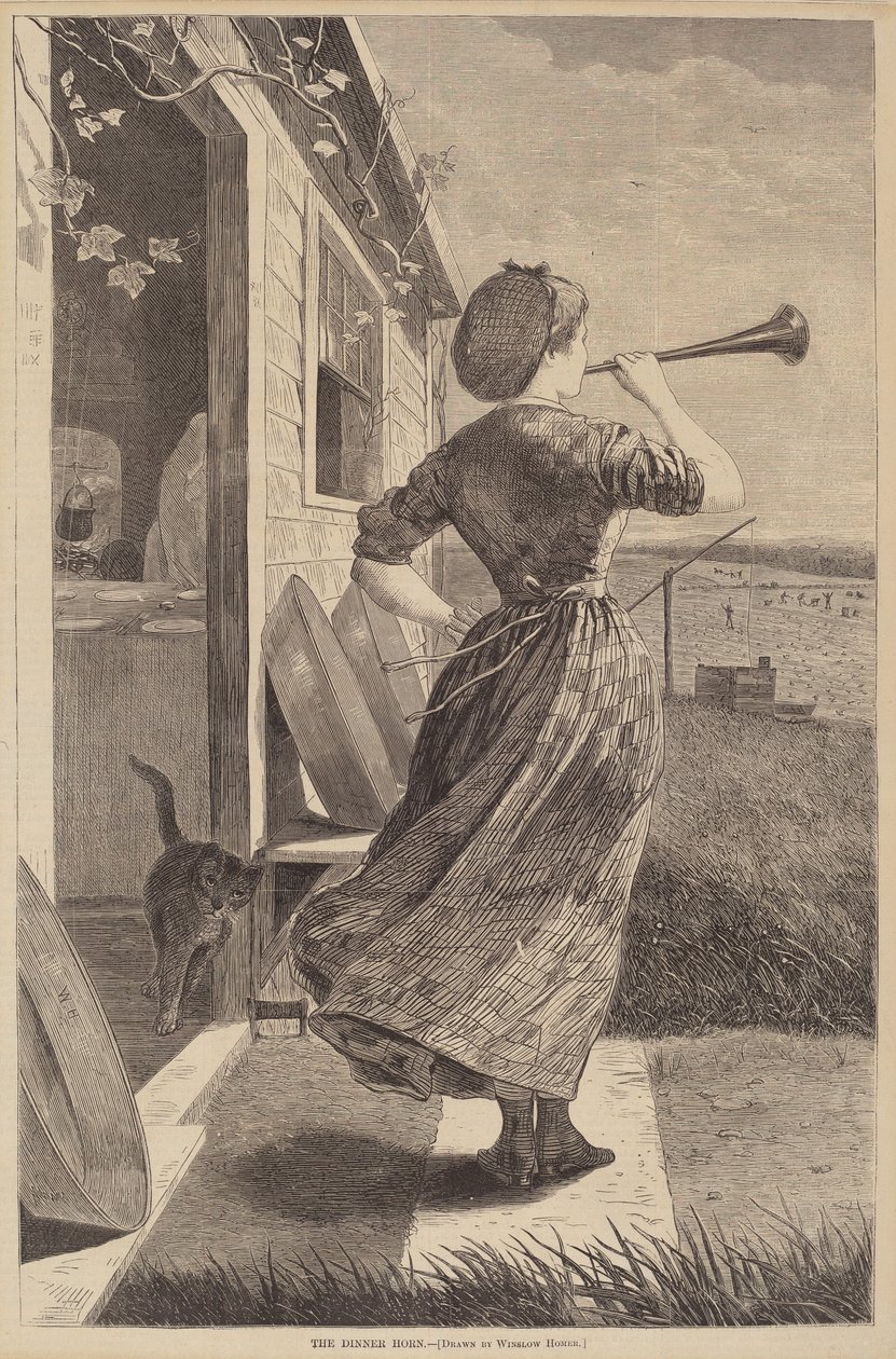 The Dinner Horn by after Winslow Homer
