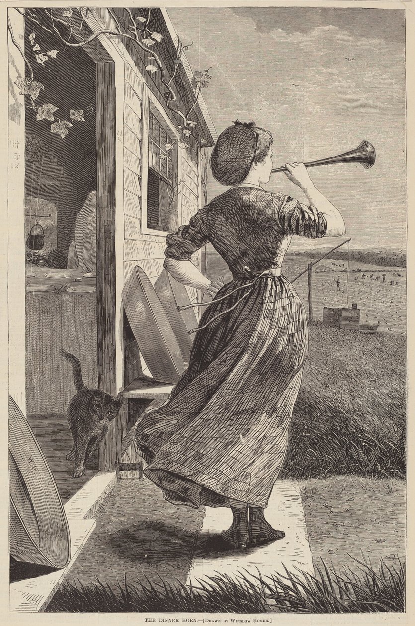 The Dinner Horn by after Winslow Homer