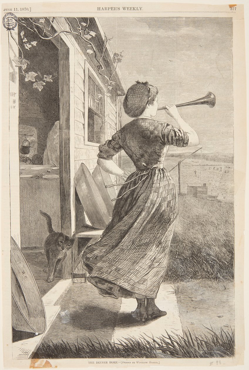 The Dinner Horn by after Winslow Homer