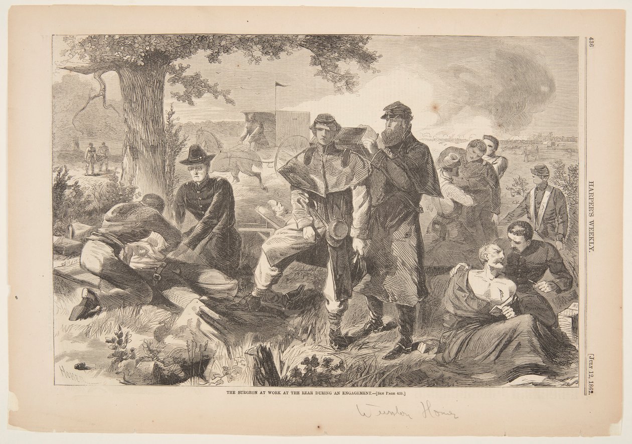 The Surgeon at Work at the Rear During an Engagement by Winslow Homer