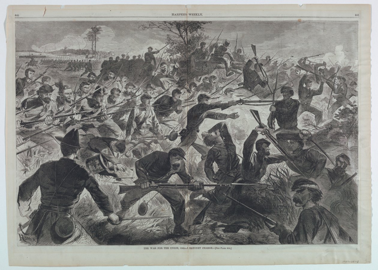 The War for the Union, 1862 – A Bayonet Charge by after Winslow Homer