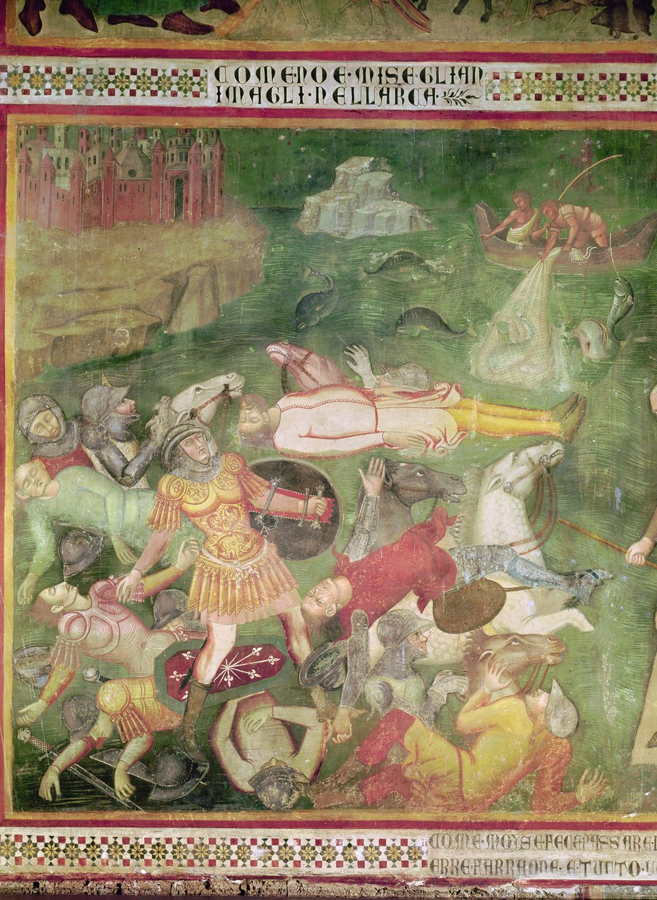 Crossing the Red Sea (detail) by also Manfredi de Battilori Bartolo di Fredi