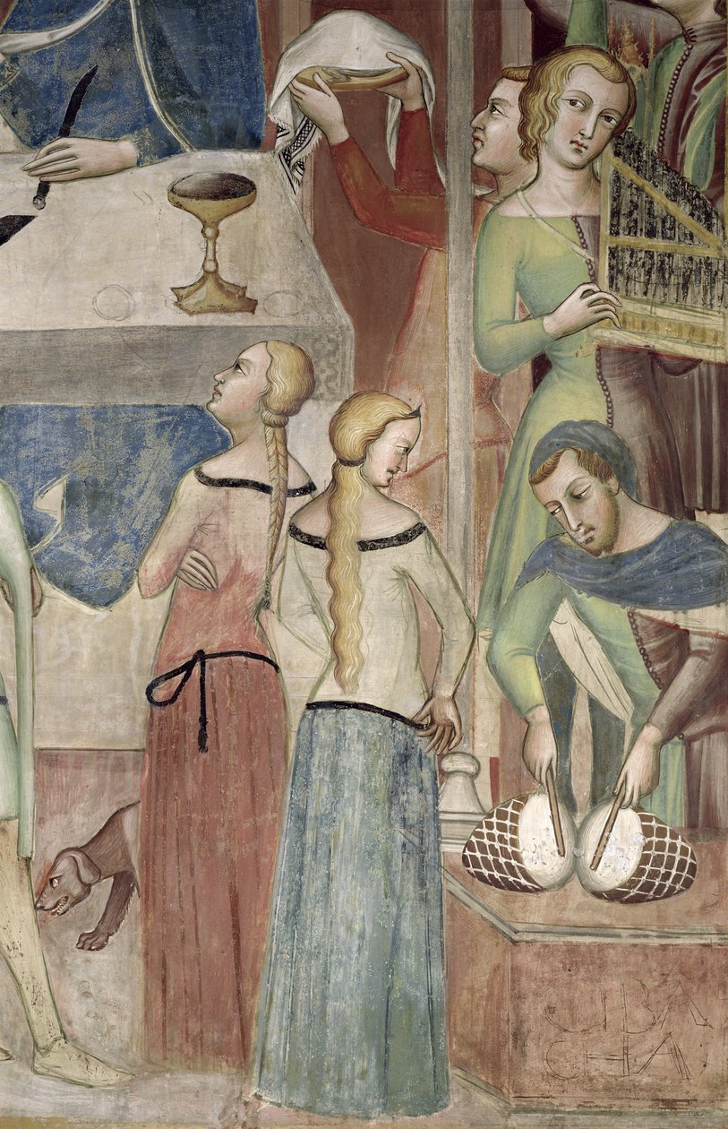 Satan Asking God to Tempt Job (detail) by also Manfredi de Battilori Bartolo di Fredi