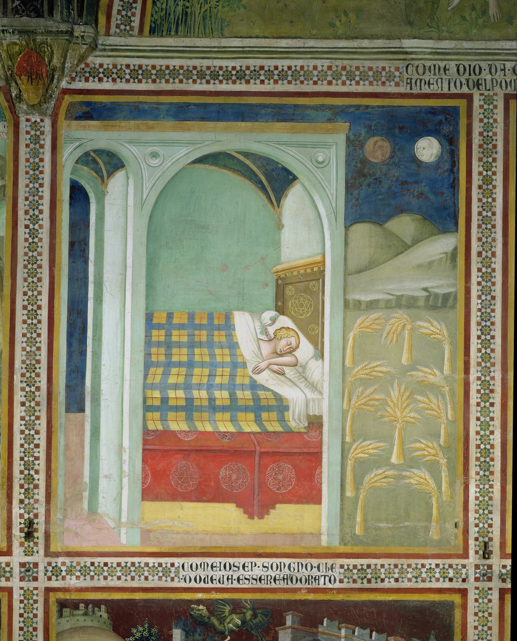 The Dream of Joseph, 1356-67 by also Manfredi de Battilori Bartolo di Fredi