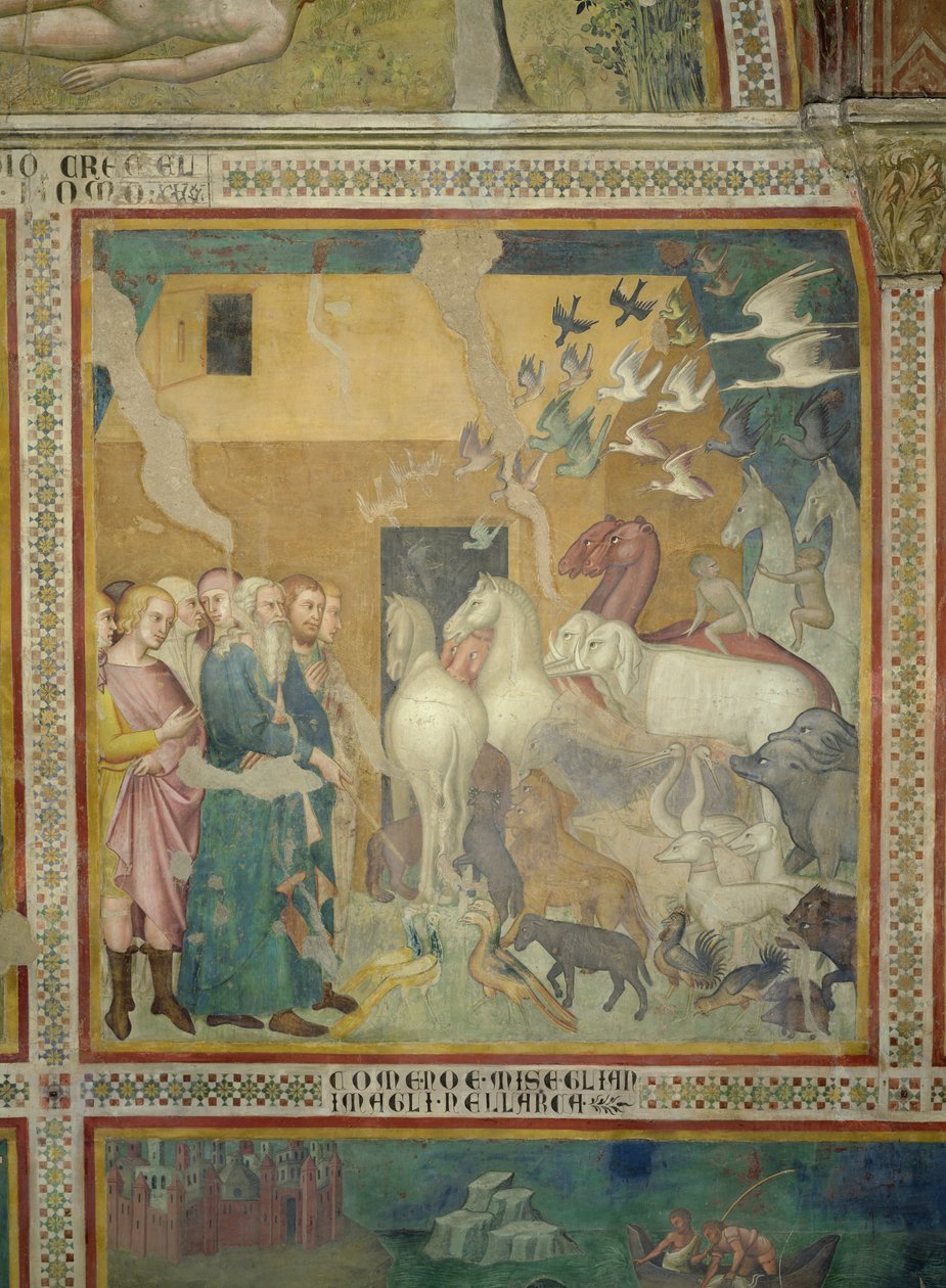 Noah Leading the Animals into the Ark, 1356-67 by also Manfredi de Battilori Bartolo di Fredi