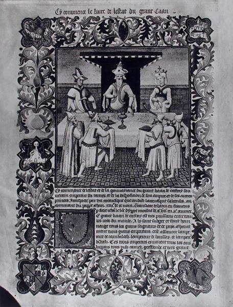 The Great Khans feast, from Livre des Merveilles du Monde, c.1410-12 by and workshop Boucicaut Master