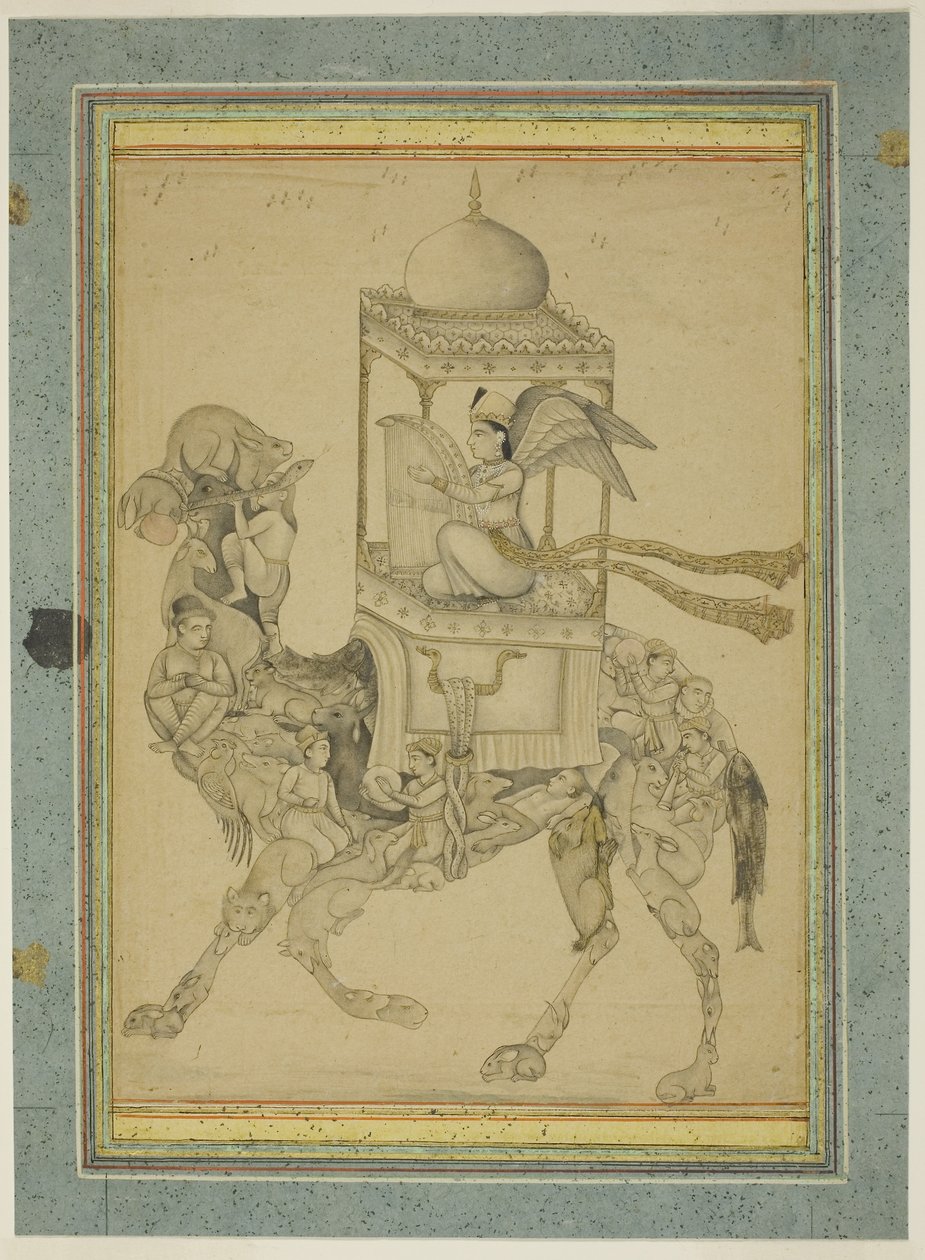 Angel (Peri) Riding a Composite Camel by anonymous 