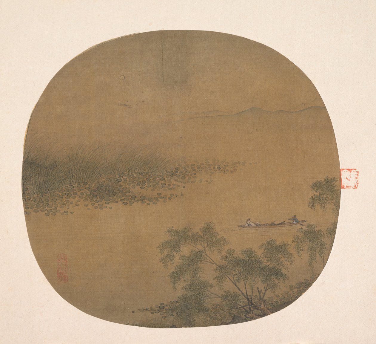 Boating by a Willow Bank by anonymous 