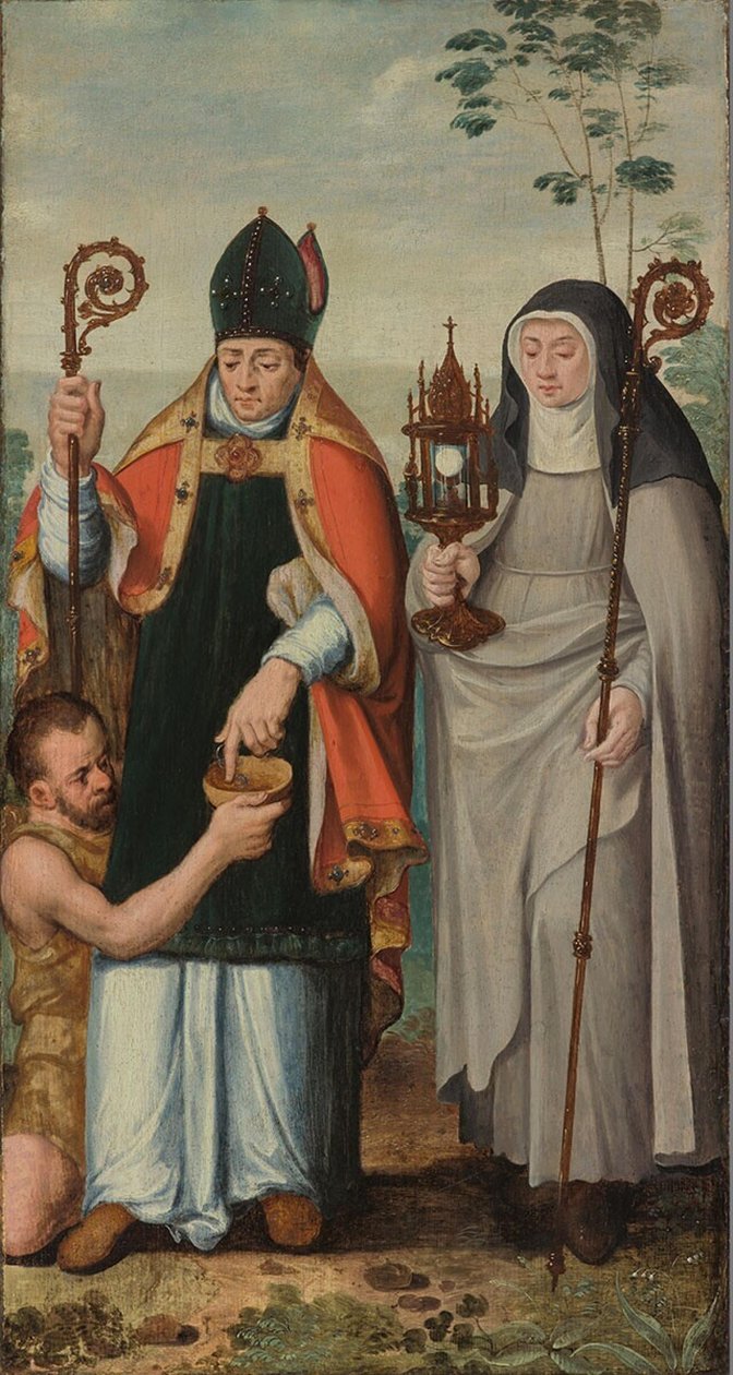 Saint Clare and Saint Martin of Tours by anonymous 