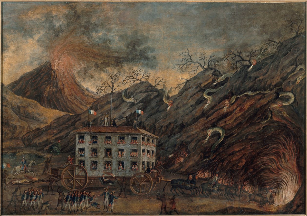 Satirical Allegory Depicting a Descent into Hell by anonymous 