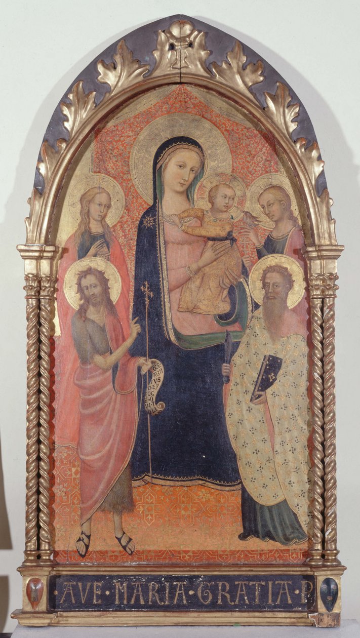 Virgin and Child with Saint John the Baptist, Saint Bartholomew, Saint Mary Magdalene, and Saint Margaret by anonymous 