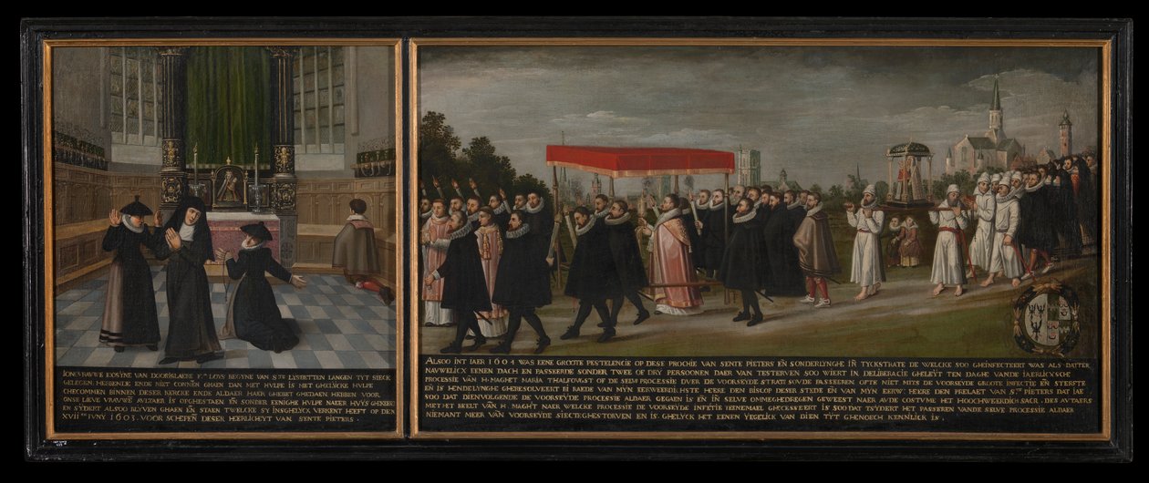 Healing and Procession Against the Plague in 1604 by anonymous 