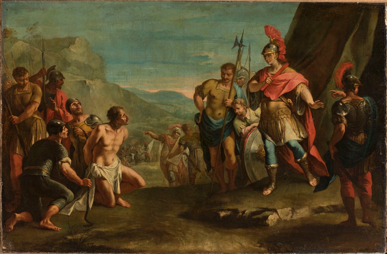 Killer of Darius Before Alexander (King Porus and Alexander the Great) by anonymous 