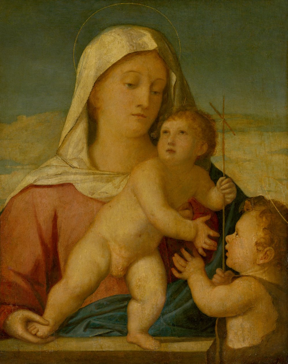 Madonna and Child with Saint John the Baptist by anonymous 