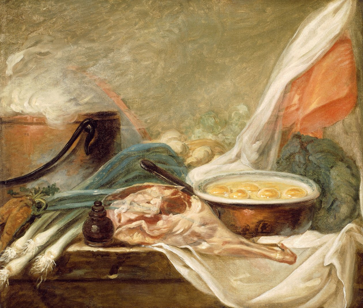 Still Life with Eggs and a Leg of Mutton by anonymous 