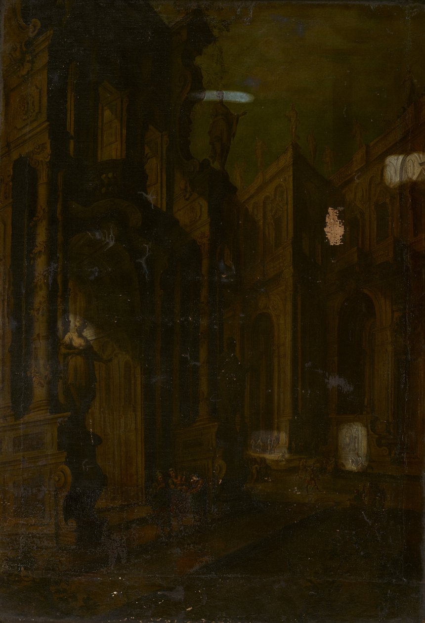Architectural Fantasy, Still Life by attributed to Vincenzo dal Re