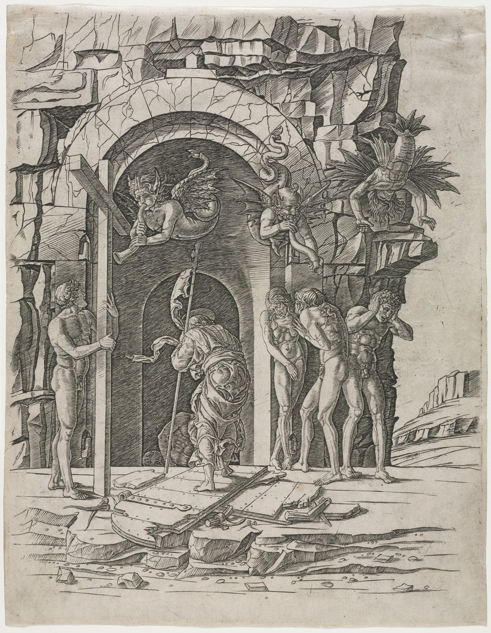 Descent into Limbo by attributed to Andrea Mantegna