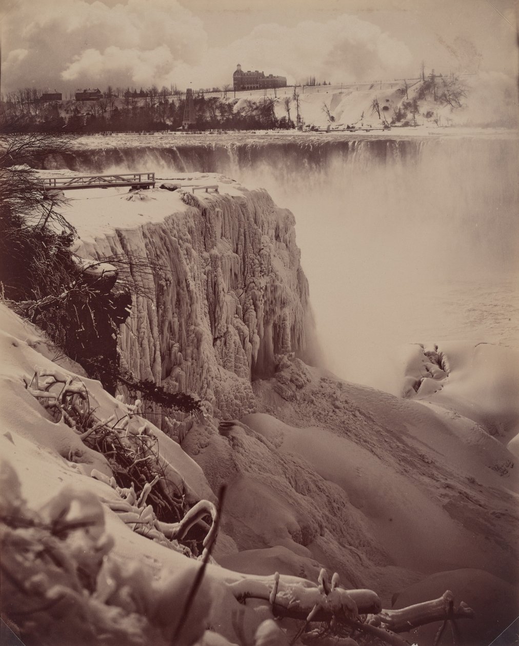 Frozen Falls by attributed to Charles Bierstadt