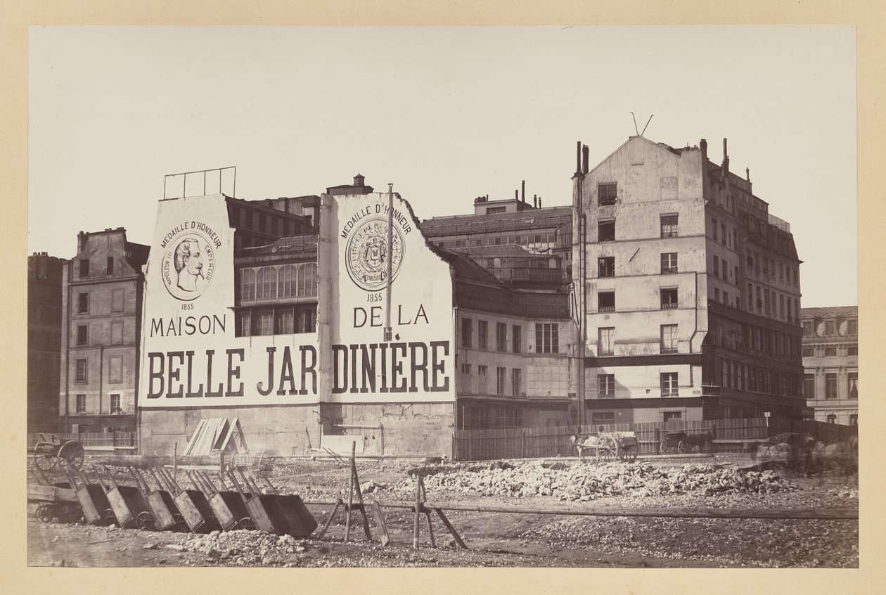 La Belle Jardinière: the store on Rue de la Cité during its demolition, Paris by attributed to Charles Marville