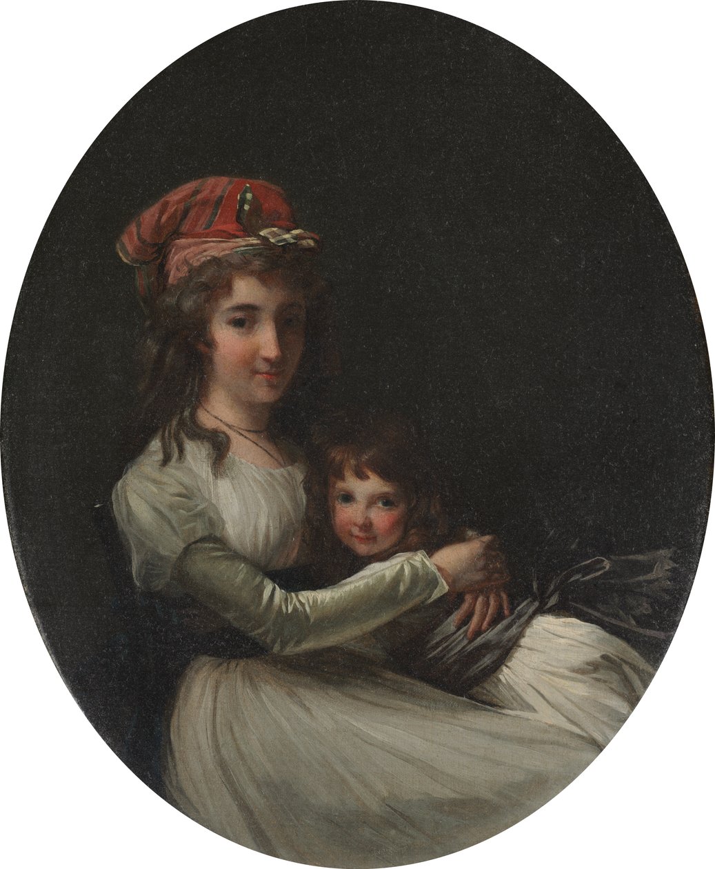Portrait of a Mother and Daughter by attributed to Henri Pierre Danloux