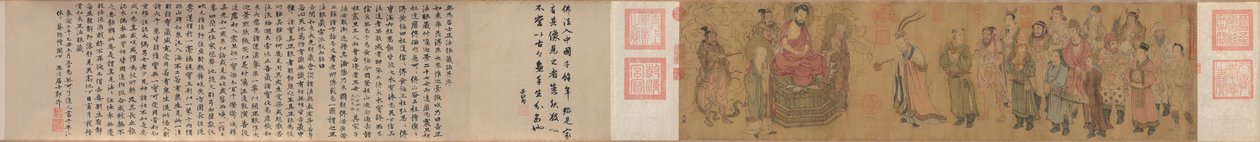 Barbarian Royalty Worshiping the Buddha by attributed to Zhao Guangfu