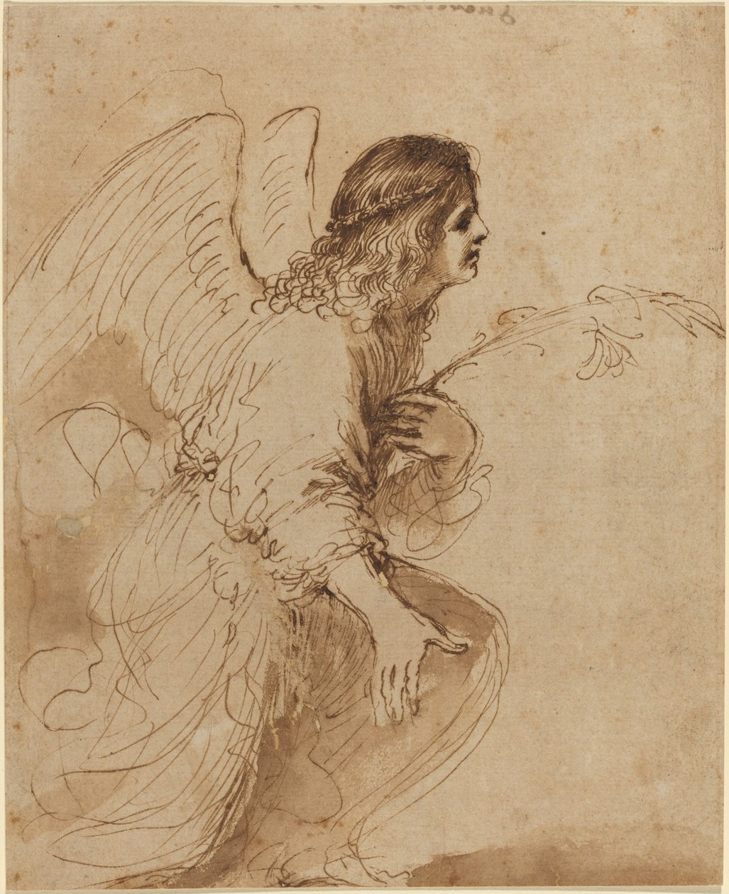 The Angel of the Annunciation by called Guercino Giovanni Francesco Barbieri
