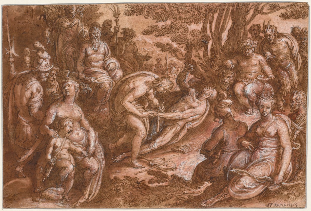 The Flaying of Marsyas, c. 1570-1605 by called Johannes Stradanus Jan van der