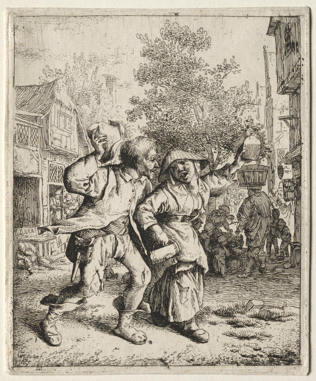 The Drunken Couple by circle of Maestro Giorgio Andreoli