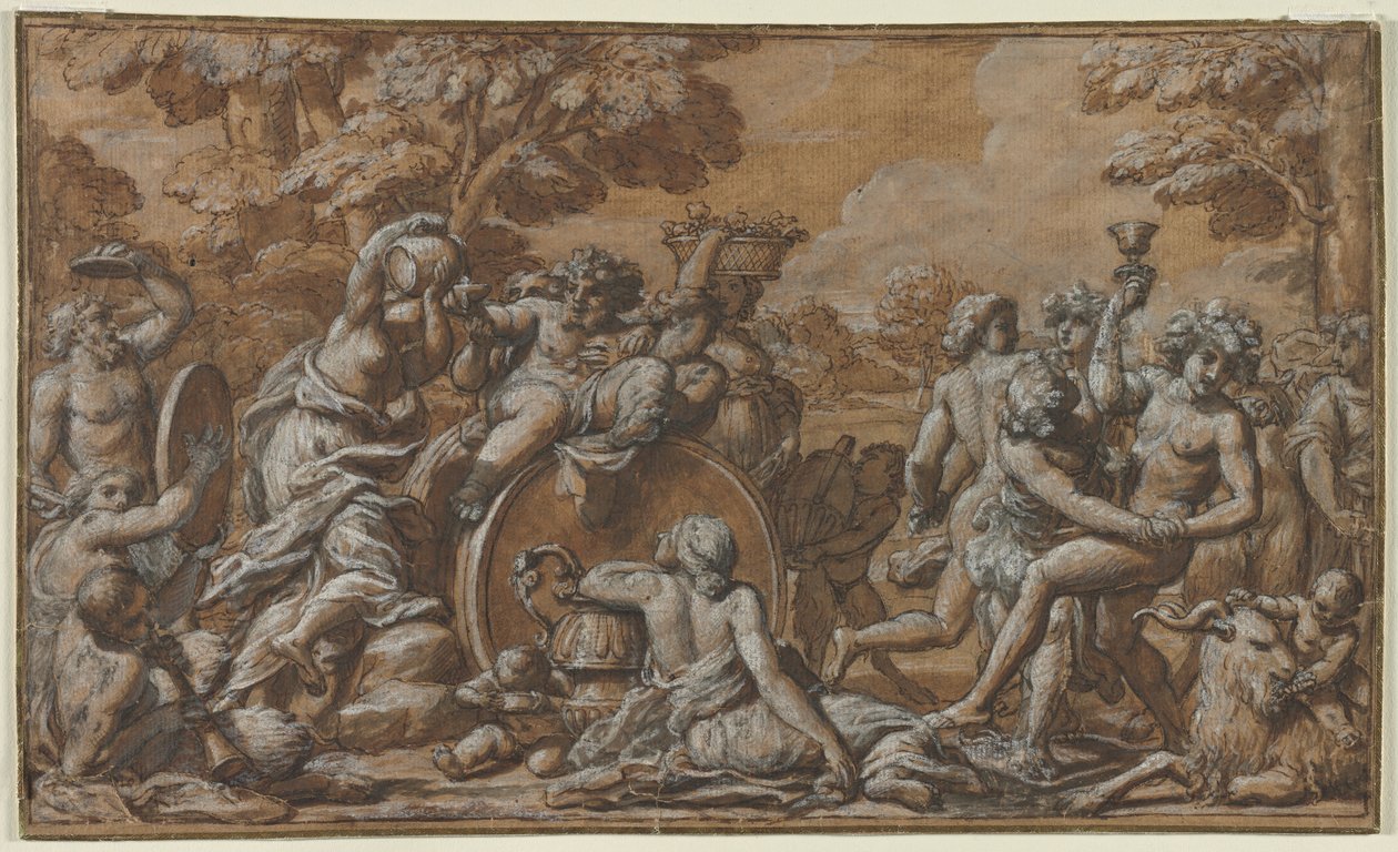 Bacchanal by circle of Pietro da Cortona