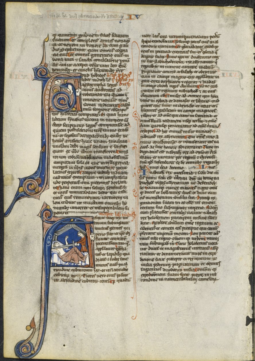 Leaf from a Latin Bible: Judith Beheading Holofernes by circle or workshop of Leber Group