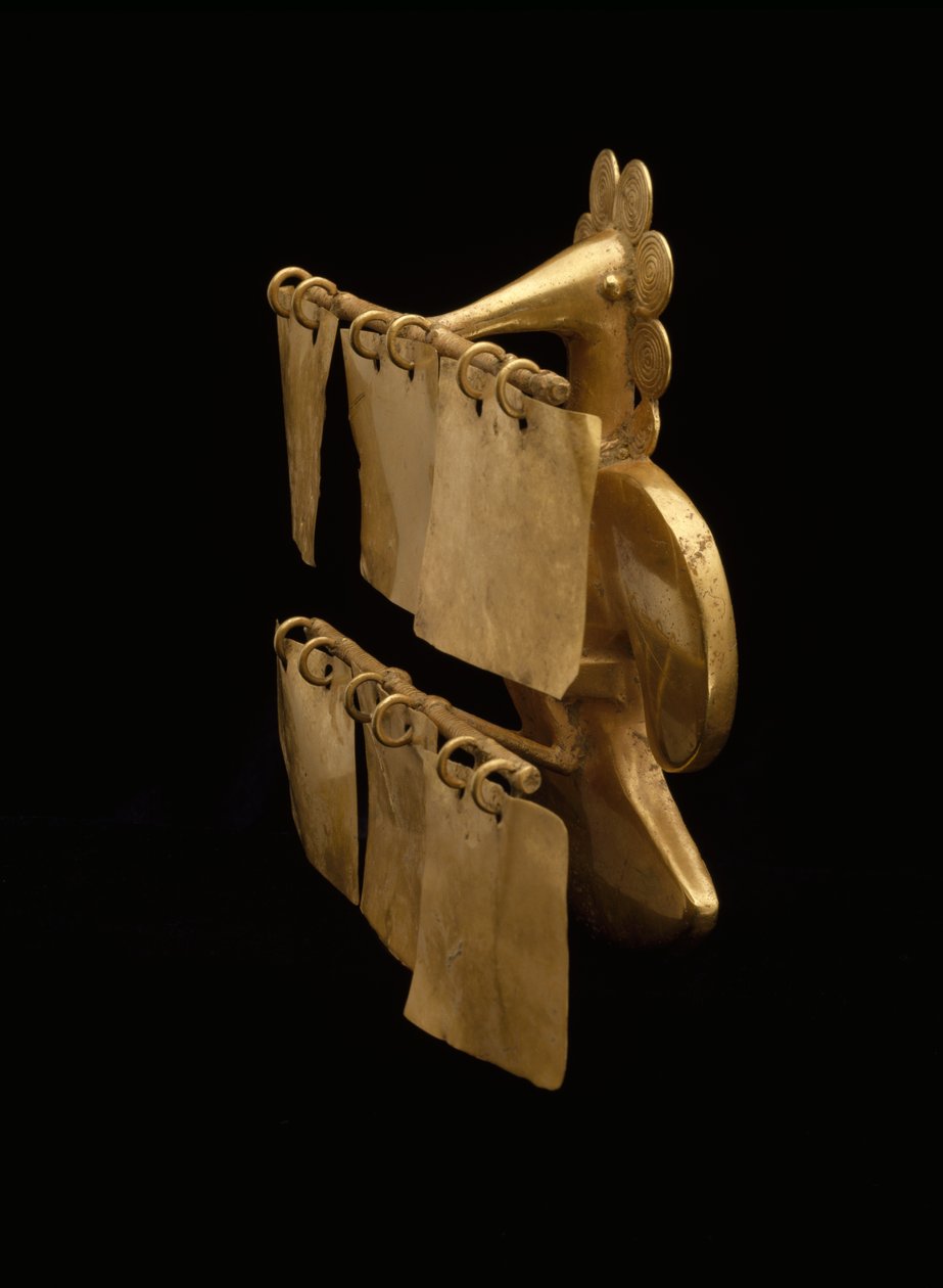 Curassow Pendant with Dangles by civilization Quimbaya