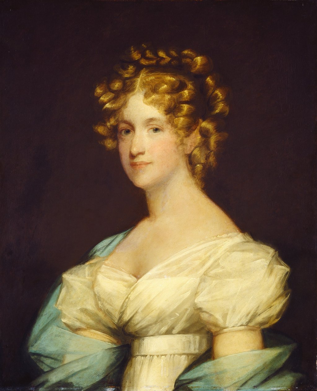 Charlotte Morton Dexter (Mrs. Andrew Dexter) by completed by an unknown artist Gilbert Stuart