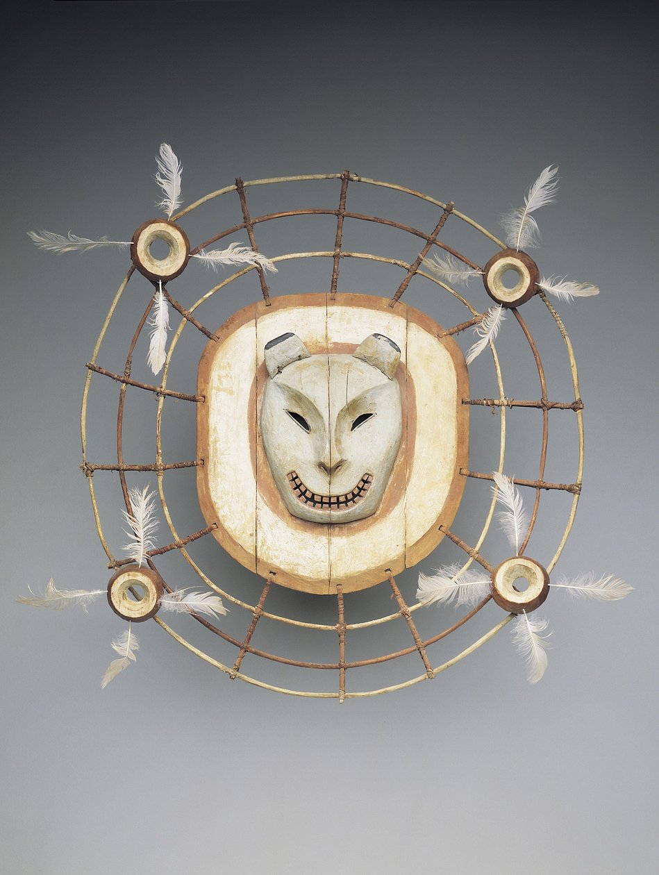 Mask depicting a bear spirit, late 19th century by culture Yupik