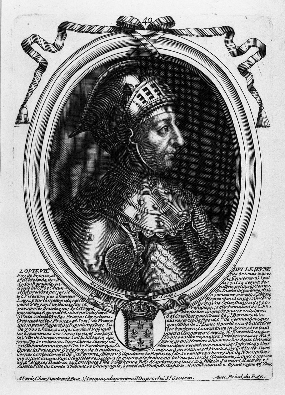 Louis VII the Young, King of France by Nicolas II de Larmessin