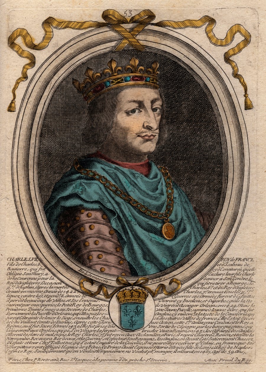 Portrait of Charles VII, King of France by de Larmessin