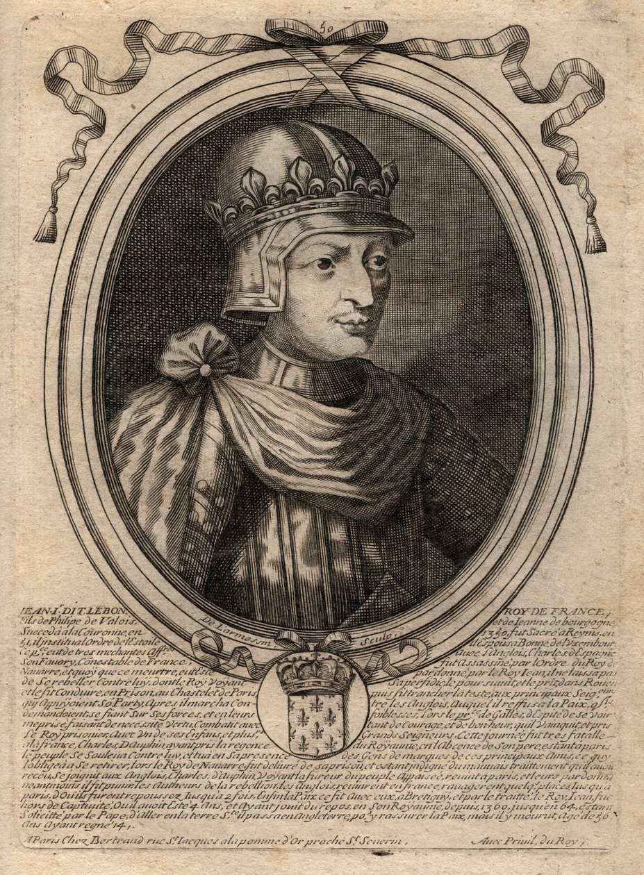 Portrait of John II the Good (1319-1364), King of France - Portrait of John II, 