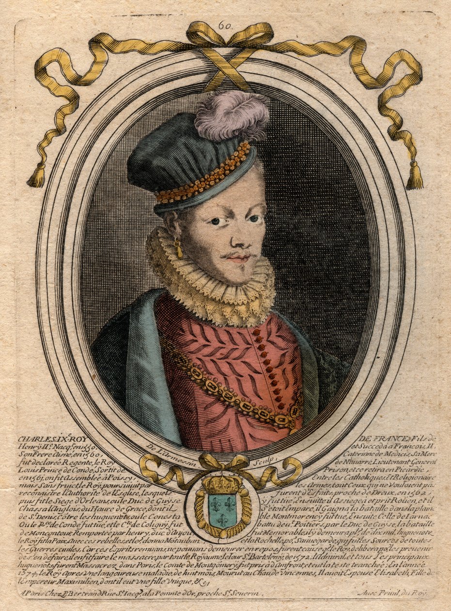 Portrait of King Louis XII (1462-1515) - Portrait of Louis XII of France (1462-1515), King of France - engraving from 