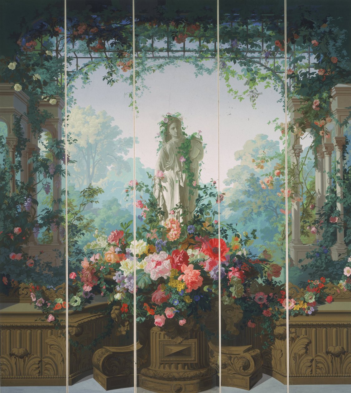 Garden of Armida Wallpaper by Édouard Muller (called Rosenmuller)