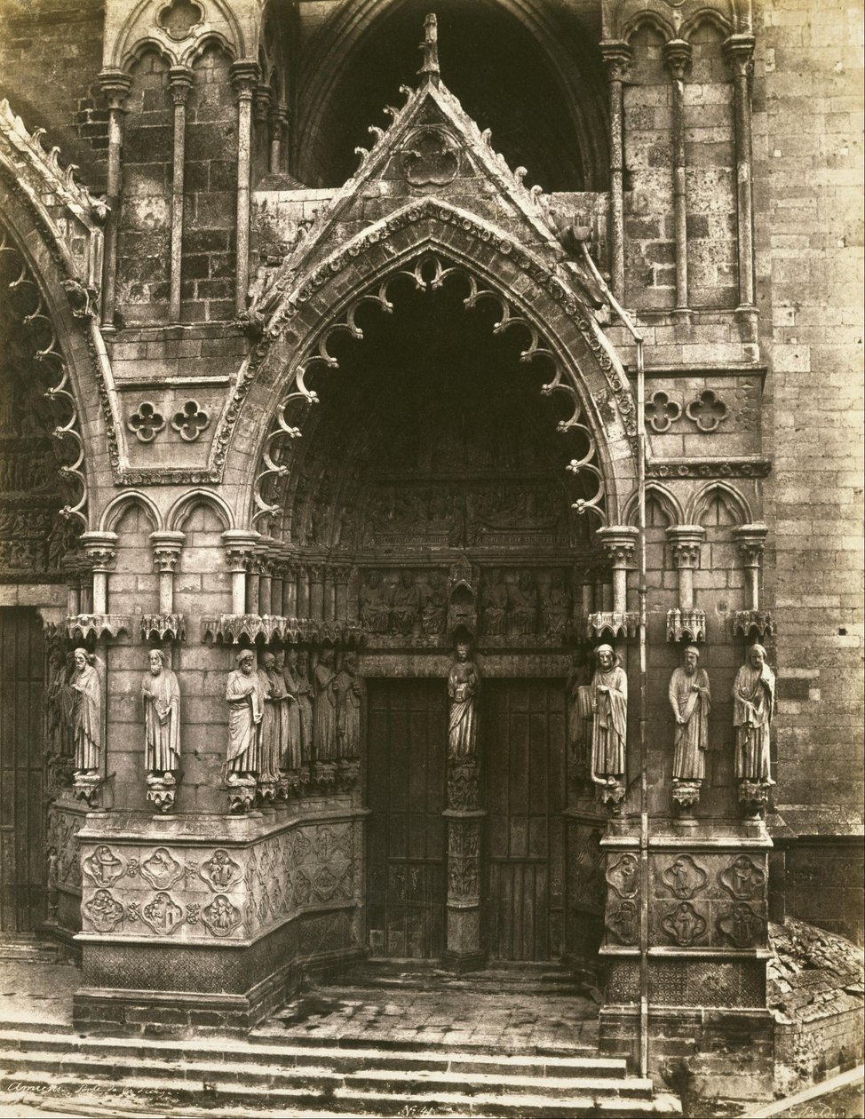 Amiens Cathedral (Porte de la Vierge) by Edouard Denis Baldus
