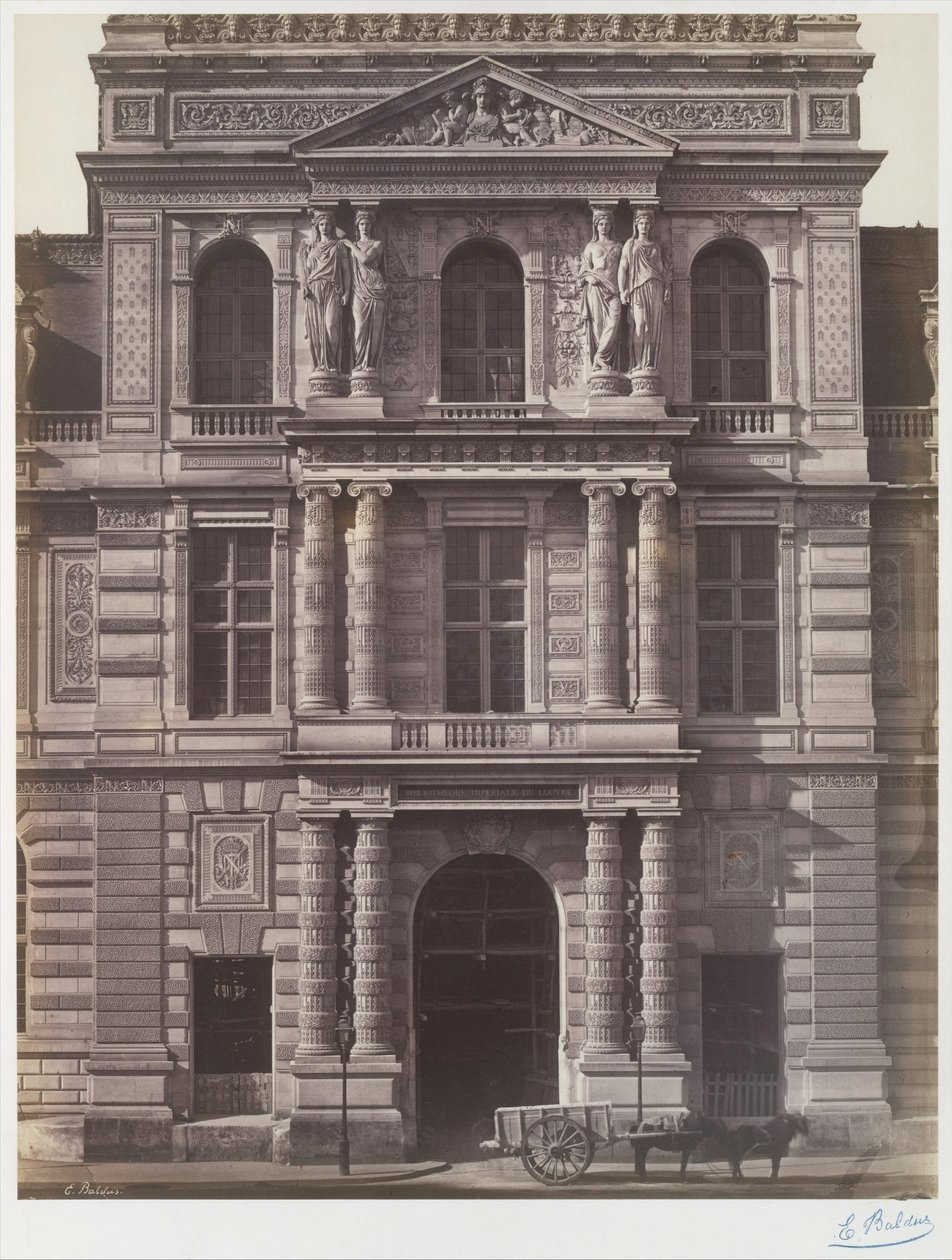 Imperial Library of the Louvre by Edouard Denis Baldus