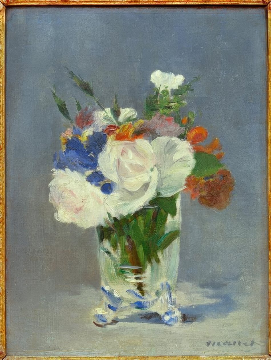Flowers in a Crystal Vase by Édouard Manet
