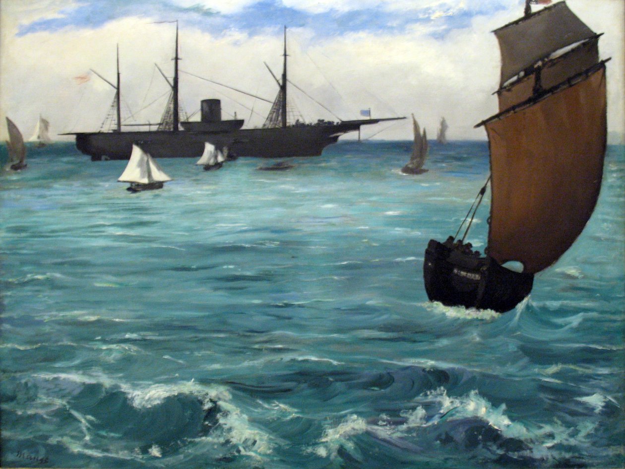 The Kearsarge at Boulogne by Édouard Manet