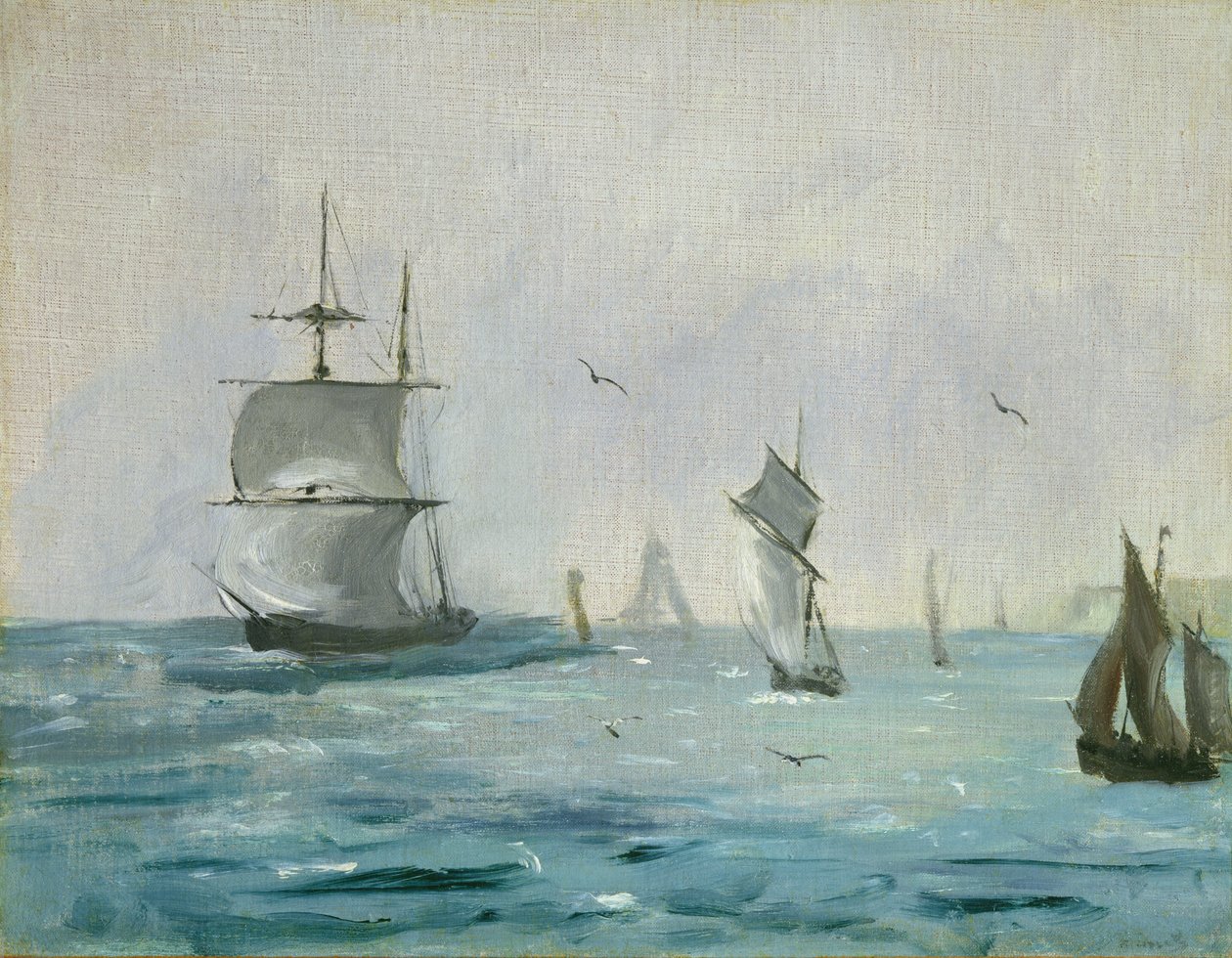 Fishing Boat Arriving, with the Wind Behind, 1864 by Édouard Manet