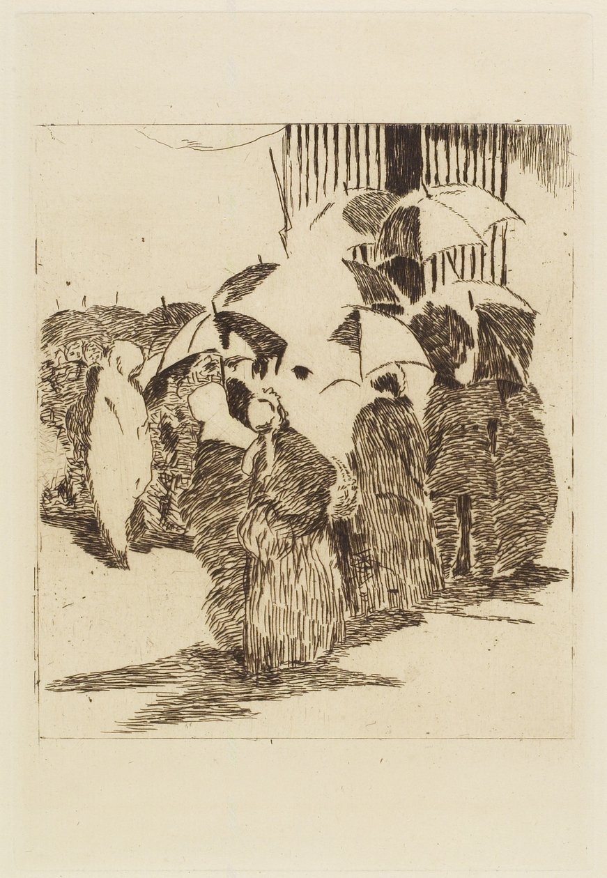 Line in Front of the Butcher Shop by Édouard Manet