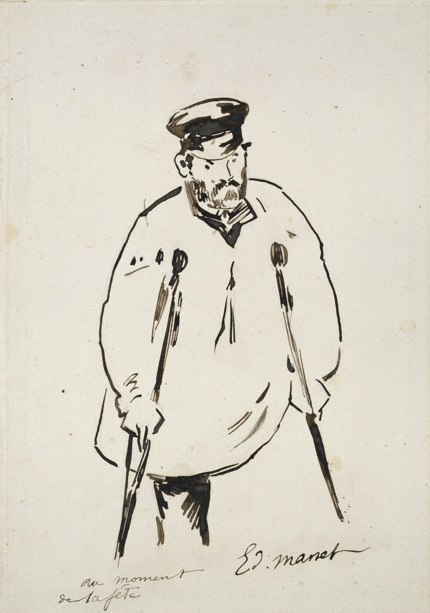 Man on Crutches by Édouard Manet