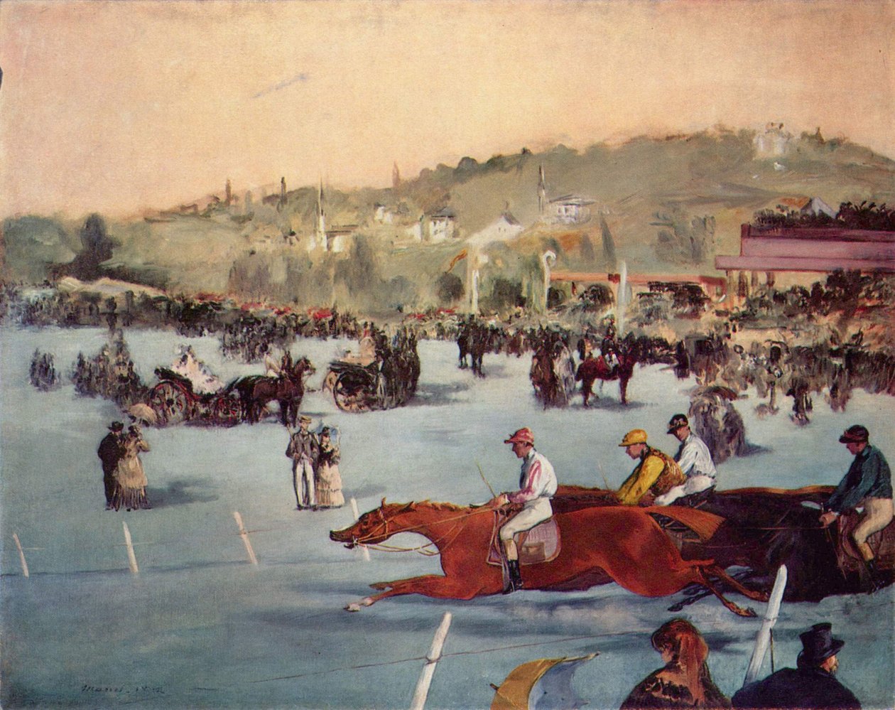 Racing in the Bois de Boulogne by Édouard Manet